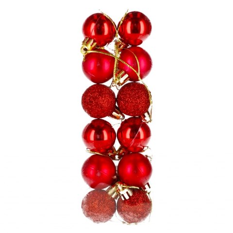 CHRISTMAS TREE DECORATION BAUBLE MINI RED PACK.12 PCS. ARPEX BN6196CZE ARPEX