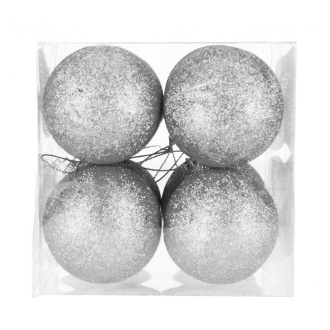 CHRISTMAS TREE DECORATION BAUBLE SILVER PACK.8 PCS. ARPEX BN6509ZLO ARPEX