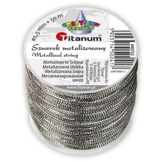 METALLIZED STRING 50M SILVER TITANUM CRAFT-FUN HASTA SERIES