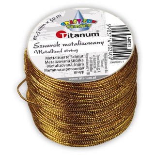 METALLIZED STRING 50M GOLD TITANUM CRAFT-FUN HASTA SERIES