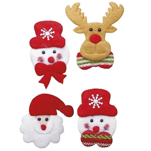 CHRISTMAS FABRIC DECORATIONS 4 PCS. TITANUM CRAFT-FUN SERIES HASTA