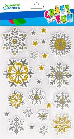 STICKERS CHRISTMAS GLITTER STARS CRAFT WITH FUN 501423 CRAFT WITH FUN