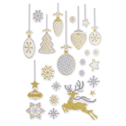 STICKERS CHRISTMAS REINDEER GLITTER CRAFT WITH FUN 501422 CRAFT WITH FUN