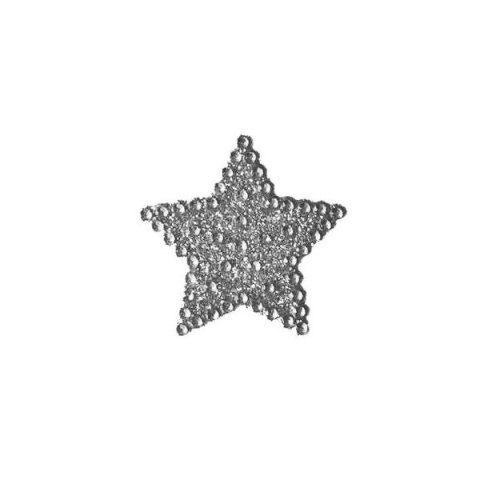 FOIL STICKERS STARS 40MM SILVER 12PCS TITANUM CRAFT-FUN SERIES HASTA