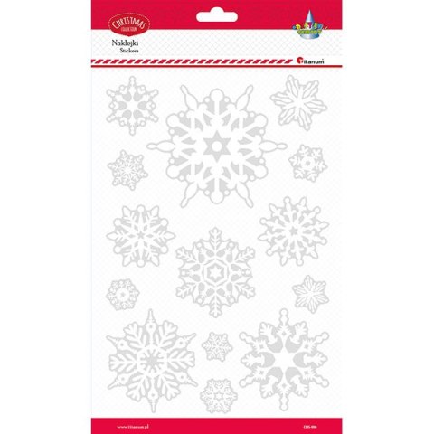 STICKERS GLOW IN THE DARK SNOWFLAKES TITANUM CRAFT-FUN SERIES HASTA