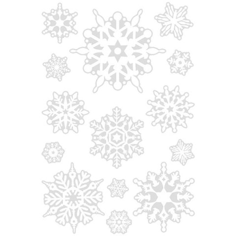 STICKERS GLOW IN THE DARK SNOWFLAKES TITANUM CRAFT-FUN SERIES HASTA