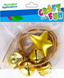 DECORATIVE BELLS PACK OF 5 PCS. CRAFT WITH FUN 501463 CRAFT WITH FUN