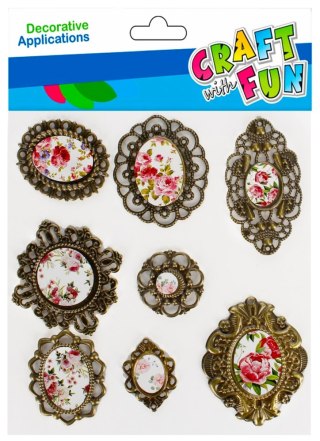 DECORATIVE DECORATION METAL FRAMES 8 PCS. CRAFT WITH FUN 501468 CRAFT WITH FUN