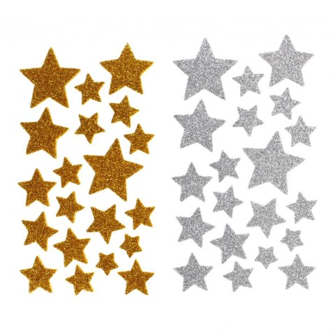 DECORATIVE SELF-ADHESIVE EVA GLITTER STARS CRAFT WITH FUN 501368 CRAFT WITH FUN