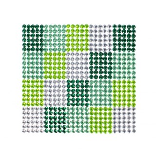 DECORATIVE SELF-ADHESIVE CRYSTALS 10X10 GREEN CRAFT WITH FUN 501431 CRAFT WITH FUN