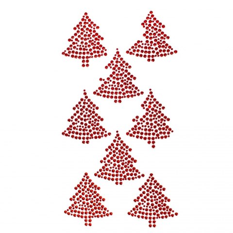 DECORATIVE ORNAMENT SELF-ADHESIVE CRYSTALS CHRISTMAS TREE OP. 8 PCS. CRAFT WITH FUN 501451 CRAFT WITH FUN