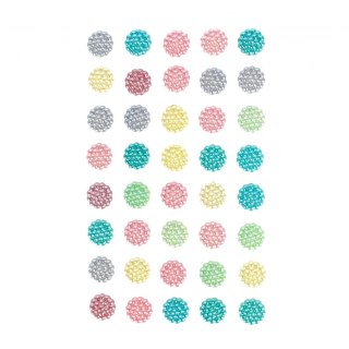 DECORATIVE DESIGN SELF-ADHESIVE PEARLS FLOWERS PACK 40 PCS. CRAFT WITH FUN 501483 CRAFT WITH FUN