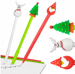 Christmas pen in the shape of Santa Claus - box of 24 pieces