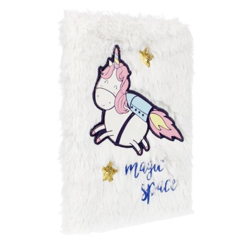 NOTEPAD PLUSH A5 UNICORN SPACE STK PB 6/36 STARPAK