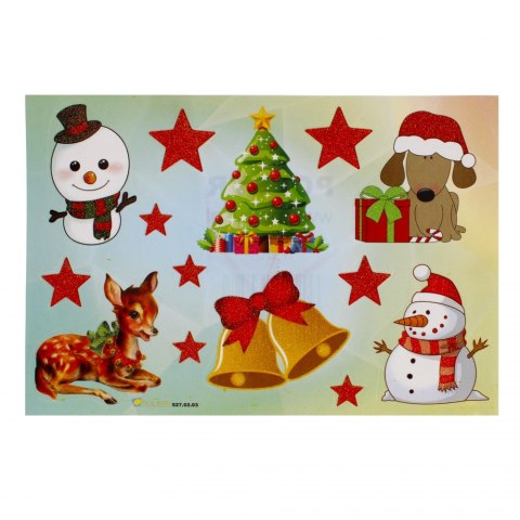 STICKERS 16X11 CM CHRISTMAS MIX PACK.25 PCS. POLSYR 130121 POLSYR