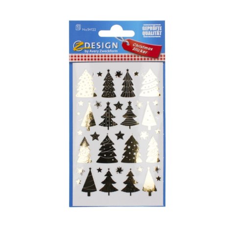 STICKERS 80X160 GOLD CHRISTMAS TREE 54122 ZF B/C ZWECKFORM 54122 ZWECKFORM