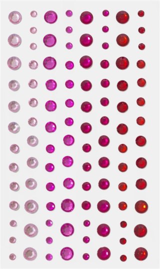 DECORATIVE RED SELF-ADHESIVE CRYSTALS 104 PCS PACK. ARGO 251110 ARG ARGO