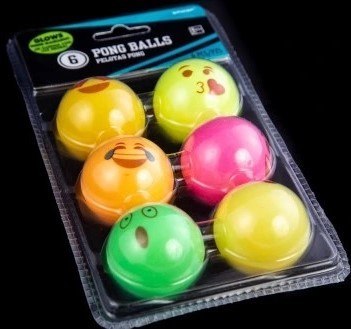 PING-PONG BALLS 40 COL MOUTH B/CA 6 TOYS D41978 TOYS