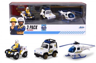 POLICE VEHICLES 24X10X10 3PCS FIREMAN SAM SIMBWB SIMBA