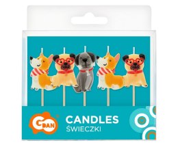 CANDLES PIKERY DOGS PACK OF 5 PCS WB GODAN