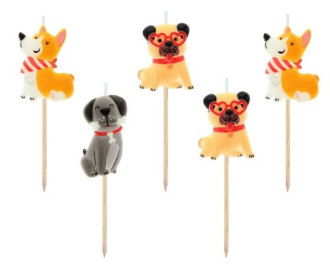 CANDLES PIKERY DOGS PACK OF 5 PCS WB GODAN