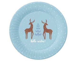 PLATE PAP 180 HELLO WINTER NIEB 6pcs GO FOL GODAN