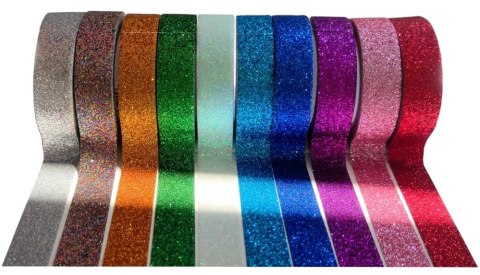 TAPE DEKOR SPRZYL GLITTER 15MMX3M MIX FAMILY ART