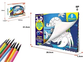 SET CREAT 3D PAINTING BOOK AKC 30X23X2 89 MADEJ