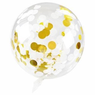 FOIL BALLOON 45 CM TRANSPARENT CONFETTI GOLDEN ARPEX BLF0041ZLO ARPEX