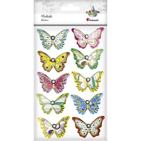 SELF-ADHESIVE PAPER DECORATIONS 3D BUTTERFLIES 10 PCS. TITANUM CRAFT-FUN SERIES HASTA