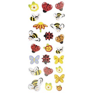 FOAM STICKERS INSECTS 3D TITANUM CRAFT-FUN SERIES HASTA