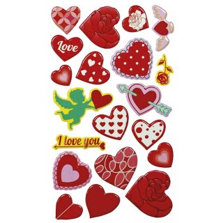 HEART STICKERS MIX TITANUM CRAFT-FUN SERIES HASTA