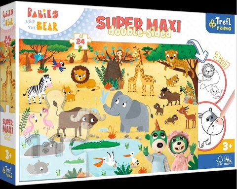 PUZZLE 24 pcs. SUPER MAXI BABIES ON SAFARI TREFL 41009 TREF TREFL