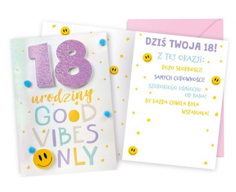TICKET DK-901 BIRTHDAY 18 18 TEEN, NUMBERS PASSION CARDS - CARDS