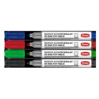 DRY ERASE MARKER ROUND 4 COLORS TOMA TO-266