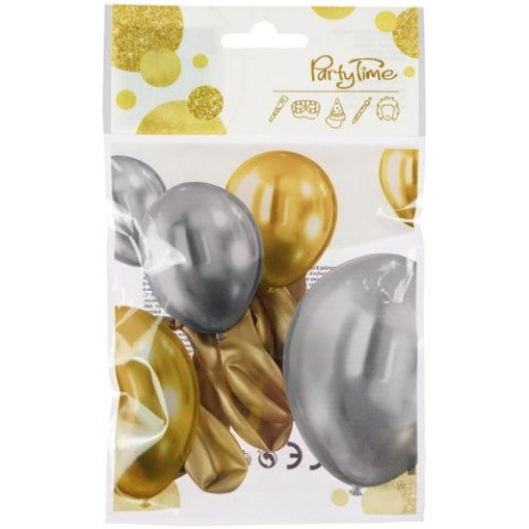 DECORATIVE BALLOON CELEBRATE GOLD CHROME PACK OF 8 PCS. ARPEX KB4406ZLO ARPEX