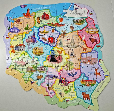 Map of Poland - Puzzle of the Little Smart