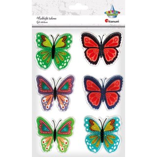 GEL STICKERS BUTTERFLIES CRAFT-FUN SERIES TITANUM HASTA