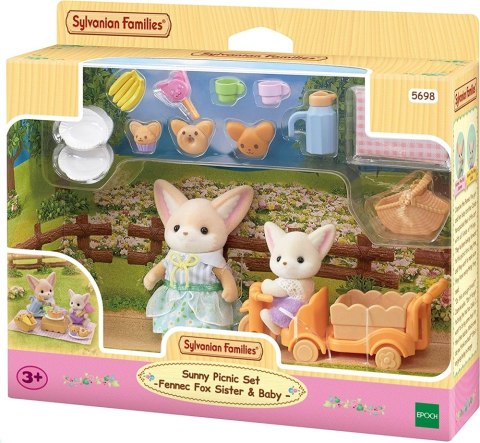 SYLVANIAN DESERT FOXES AT PICNIC 5698 WB6 EPOCH