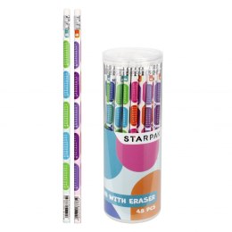PENCIL WITH ERASER HB MULTIPLICATION TABLE 48 PCS. IN THE TUBE STARPAK 512012 STARPAK