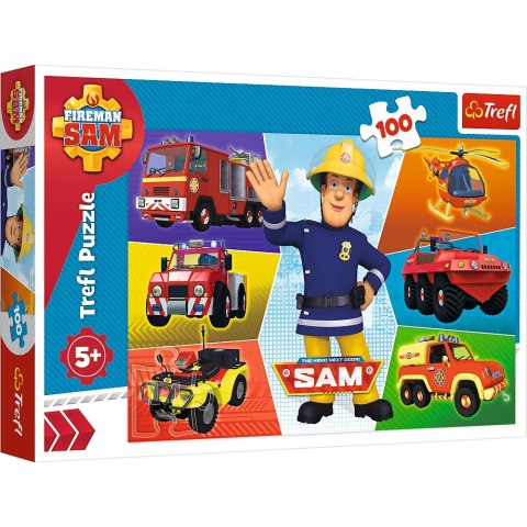 PUZZLE 100 PIECES FIREMAN'S VEHICLES TREFL 16354