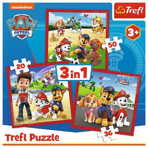 PUZZLE 3IN1 HAPPY DOGS TREFL 34867 TREF TREFL