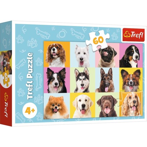 PUZZLE 60 PIECES SWEET DOGS TREFL 17374 TR TREFL