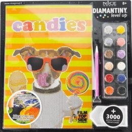 MOSAIC SEQUIN MOSAIC DOG CANDIES 32X32 B/C RUSSELL N 96106 RUSSELL