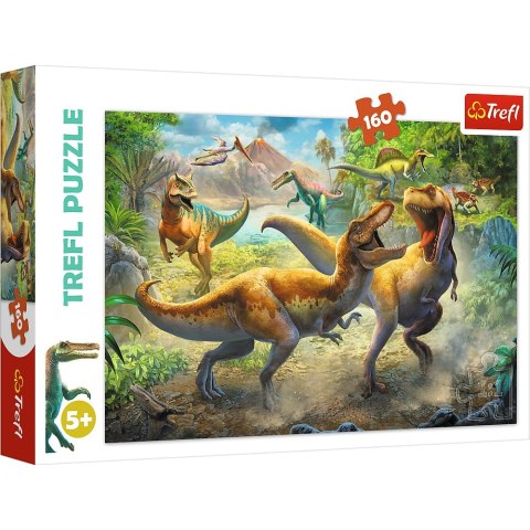 PUZZLE 160 PIECES FIGHTING TYRANOSAURS TREFL 15360