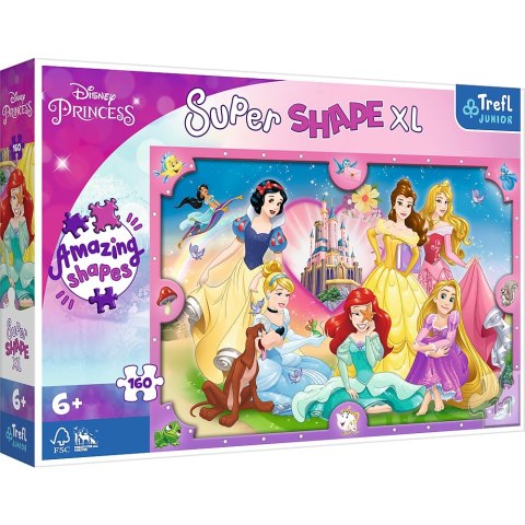 PUZZLE 160 pcs. PINK WORLD OF PRINCESSES PUD TREFL 50025 TREF TREFL