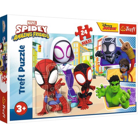 PUZZLE 24 PIECES MAXI SPIDEY AND FRIENDS PUD TREFL 14348 TREF