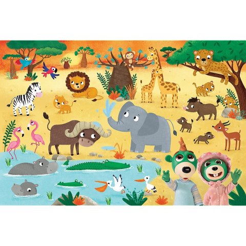 PUZZLE 24 pcs. SUPER MAXI BABIES ON SAFARI TREFL 41009 TREF TREFL