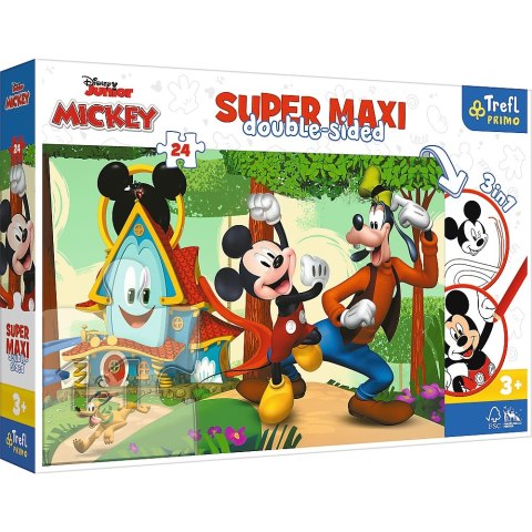 PUZZLE 24 pcs. SUPER MAXI MICKEY MERRY HOUSE TREFL 41012 TREF TREFL