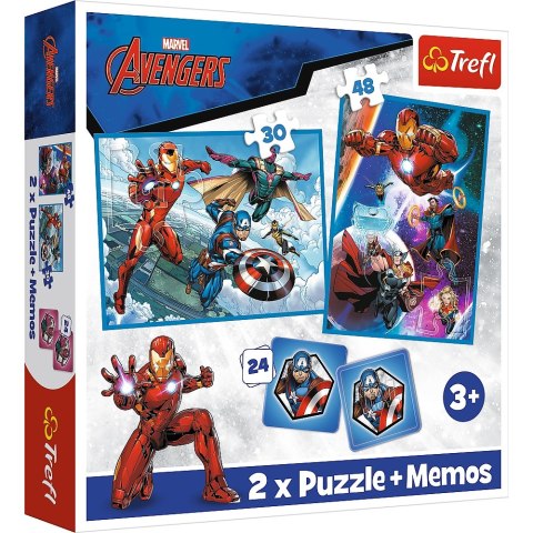 PUZZLE 2IN1 MEMOS HEROES IN ACTION AVENGERS TREFL 93333 TR TREFL